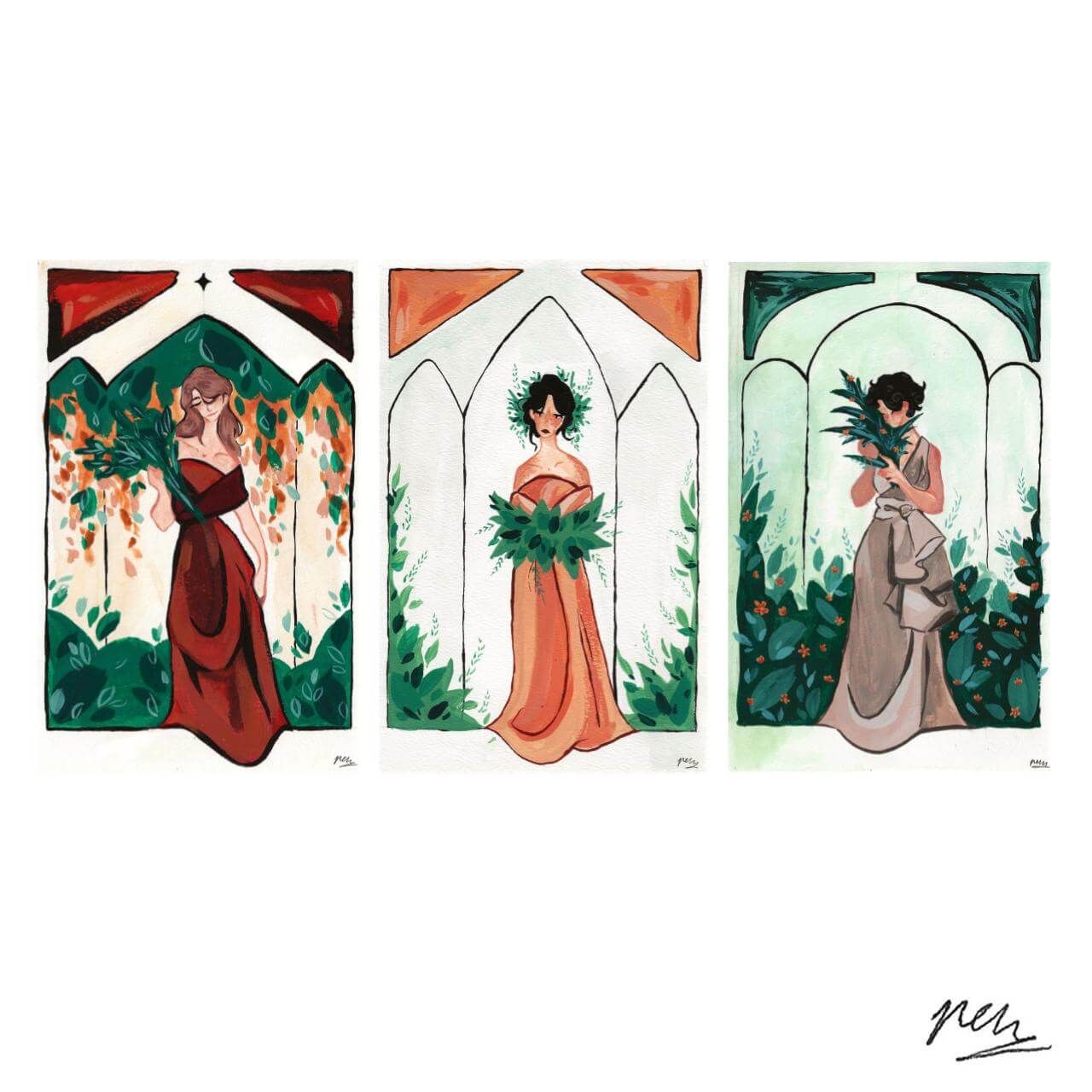 PH Art Nouveau Gouache